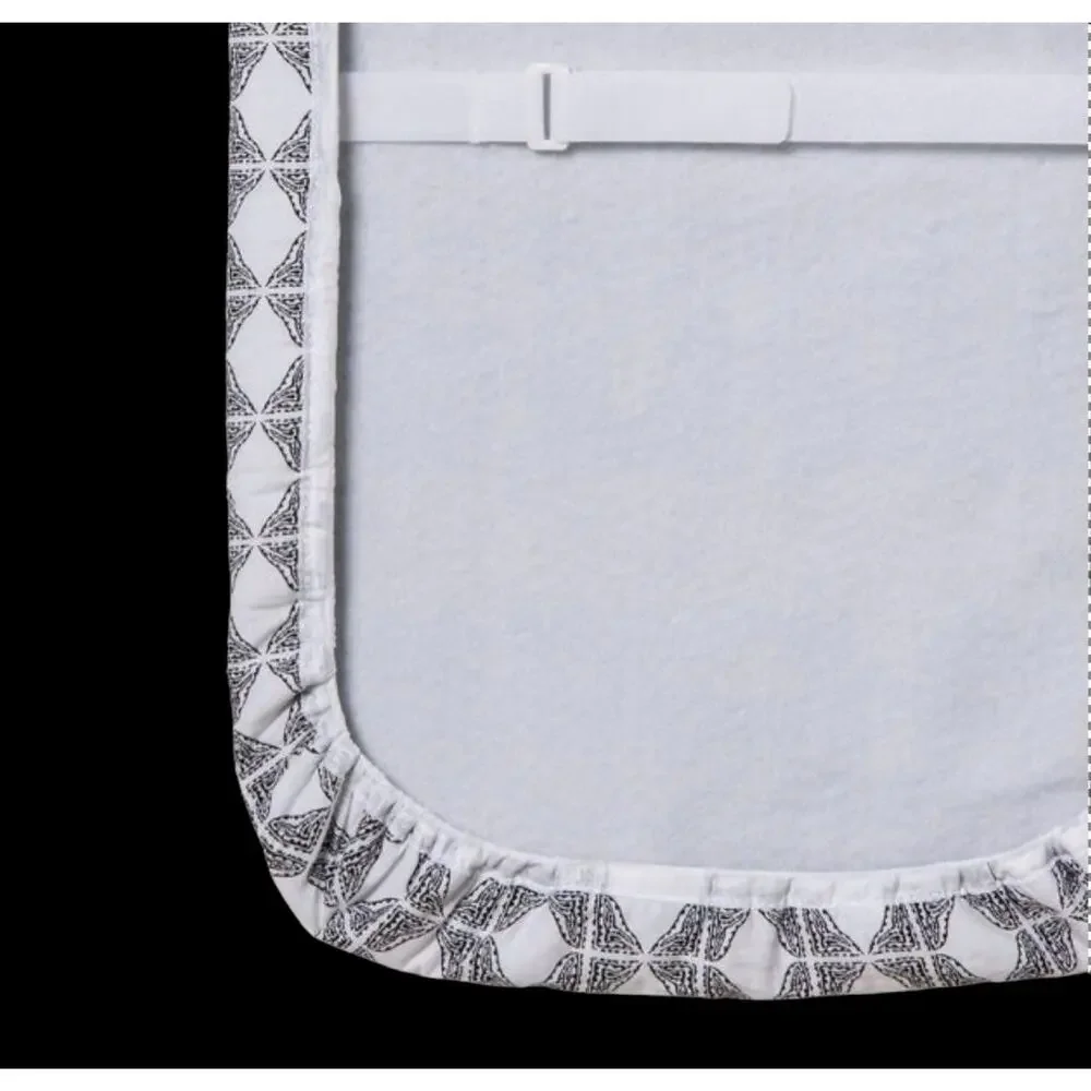 Ironing Board Cover Padded Black White Cotton Iron Cloth Standard Threshold New